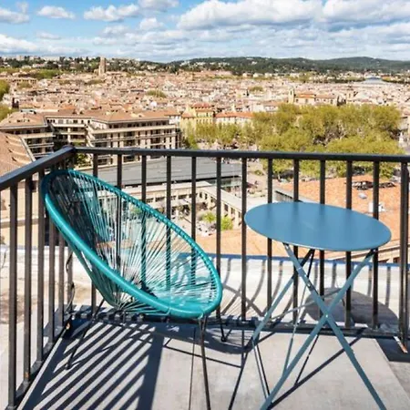 Aix Rooftop Luxe T2 - Hypercentre Rotonde - Terrasse - Vue - Parking * Aix-en-Provence